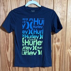 Hurley Navy Blue Graphic T-Shirt Size 10/12